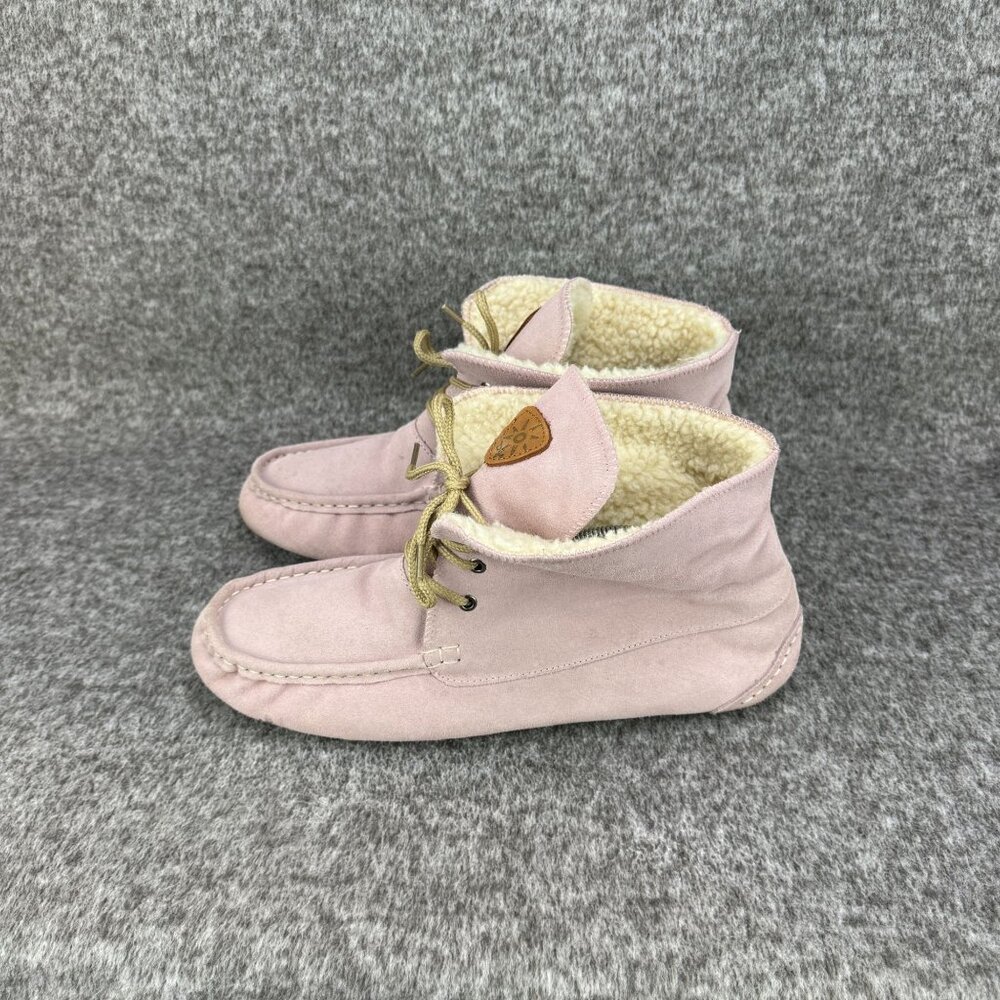 ✅Womens 11 Dije California Lace-Up Moccasin Faux Sherling Casual Comfort Slipper - Picture 12 of 13